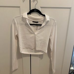 NWT Zara Cropped Polo